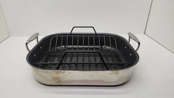 All-Clad Stainless Steel Non-Stick Roaster Pan w Rack 13in x 16in | USED
Opens in a new window or ta