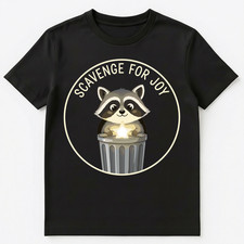Charming Raccoon Scavenge For Joy Design Unisex T-Shirt