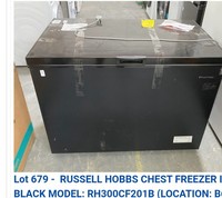 Russell Hobbs MDA RH300CF201B Free Standing 300 Litres Chest Freezer Black E