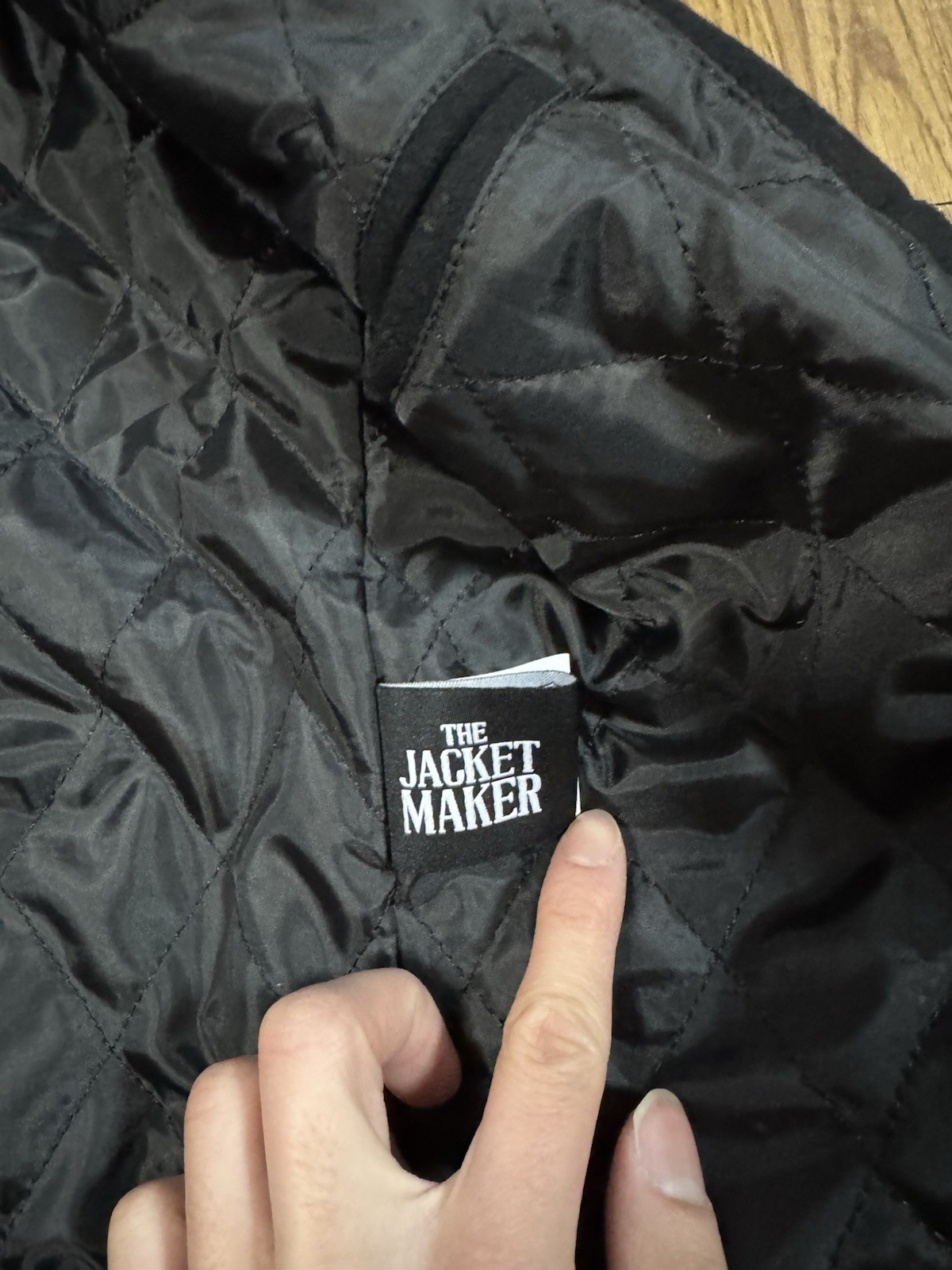 The Jacket Maker Leather Bomber Jacket Black Size… - image 4