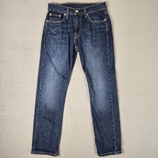 Levis 502 Jeans Mens 29x30 Fits 29x28 Dark Wash Blue Denim Taper Fit Outdoors