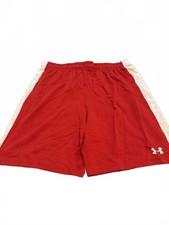 Under Armour Youth Boys Red Loose Fit HeatGear Athletic Shorts YXL