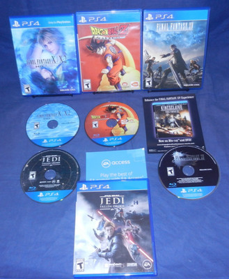 PS4: FF X/X-2 HD Remaster, Dragon Ball Z: Kakarot, FF 15, Star Wars Jedi Fallen