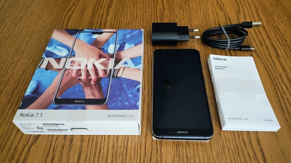 Nokia 7.1 in OVP * 4 GB + 64 GB * Android 14 mit Lineage OS * Zubehörpaket * TOP - Bild 1 von 4