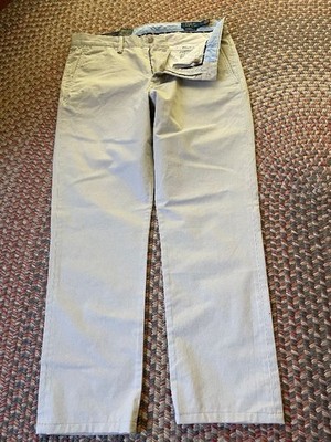 Polo Ralph Lauren Stretch Straight Fit Pants Khaki Chino Flat Front-32x29 NWT