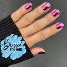 Red Aspen Press 0n Nails~Dance the Night Away, Darby~Pink~Short Square~Chrome — photo 4