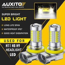 AUXITO H11 LED Headlight Kit Low Beam Bulbs Super Bright 6500K White 20000LM 6GA