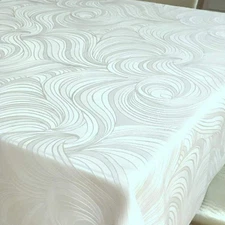 Crystal New Delhi Metallic Flower Jacquard - Custom Tablecloths, Washable