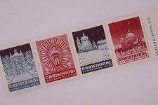 Christkindl Steyr Austria Christmas Church Philatelic Souvenir Label Strip seal