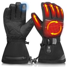 MaweMe Heated Gloves for Men Women, Electric Ski Motorcycle, 3-Temp, Rechargeabl