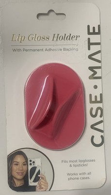 Case-Mate Adhesive Lip Gloss Lipstick Holder For Smart Phone Fuchsia Pink NEW
