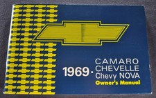 1969 Chevrolet Camaro Nova Chevelle El Camino Owners Manual Reprint 1969 Chevrolet Camaro Nova Chevelle El Camino Owners Manual Reprint