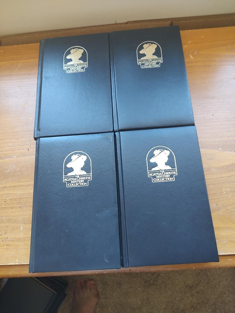 Agatha Christie Set of 4 Black Leatherette Books | eBay