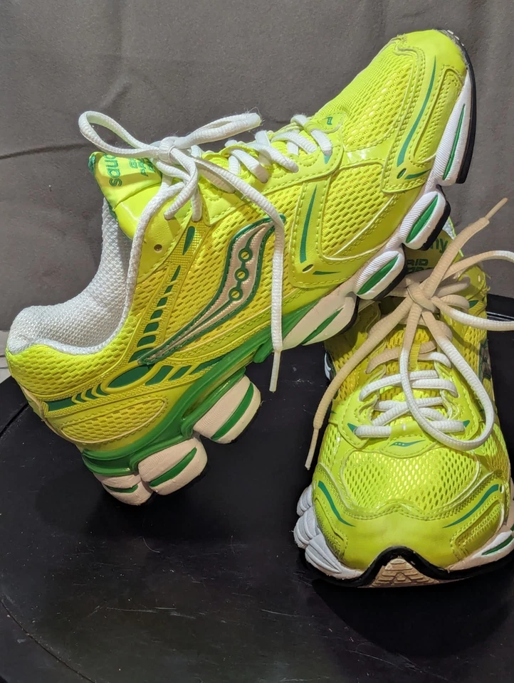 Zapatos SAUCONY para mujer 9,5 amarillo neón rejilla propel plus 2 correr con cordones Foto 4 de 4