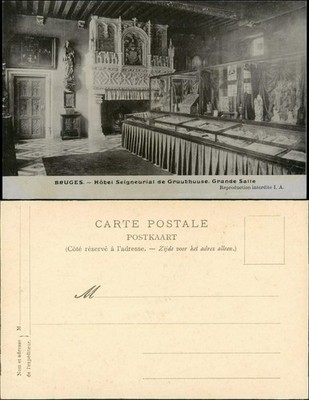 Brügge Brugge | Bruges otel Seigneurial de Gruuthuuse Grand salle 1911