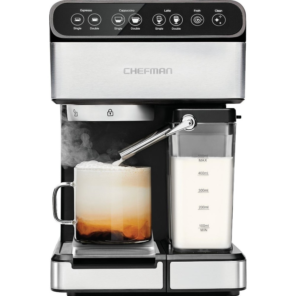 Chefman 6-In-1 Espresso Machine RJ54-I Chefman RJ54-I 810087846466 Stainless