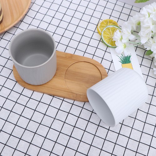 2 PCS/Set Ceramic Mouthwash Cup Bathroom Toothbrush
