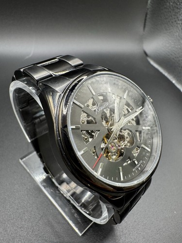 Kenneth Cole New York KC3863 Men's Automatic Skeleton Black Luxury Dress Watch - 第 2/8 張圖片