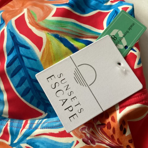 Sunsets Escape Tiger Lily Marin Tankini Swim Top Size 8 NWT - Picture 12 of 16