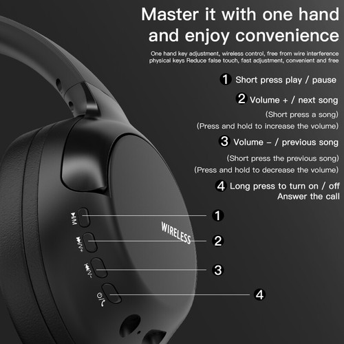 Wireless Bluetooth Headset Foldable Headphones W/Mic For Samsung S25 Ultra Plus - Picture 18 of 19