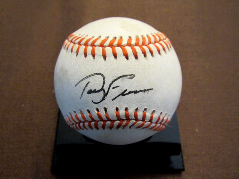 TERRY FRANCONA WS CHAMPS RED SOX INDIANS SIGNED AUTO RIPKEN #8 GAME BASEBALL JSA - Image 3 of 3
