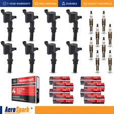 8 Ignition Coil & 8 Motorcraft Spark Plug for Ford F-250 Super Duty 05-08 5.4L