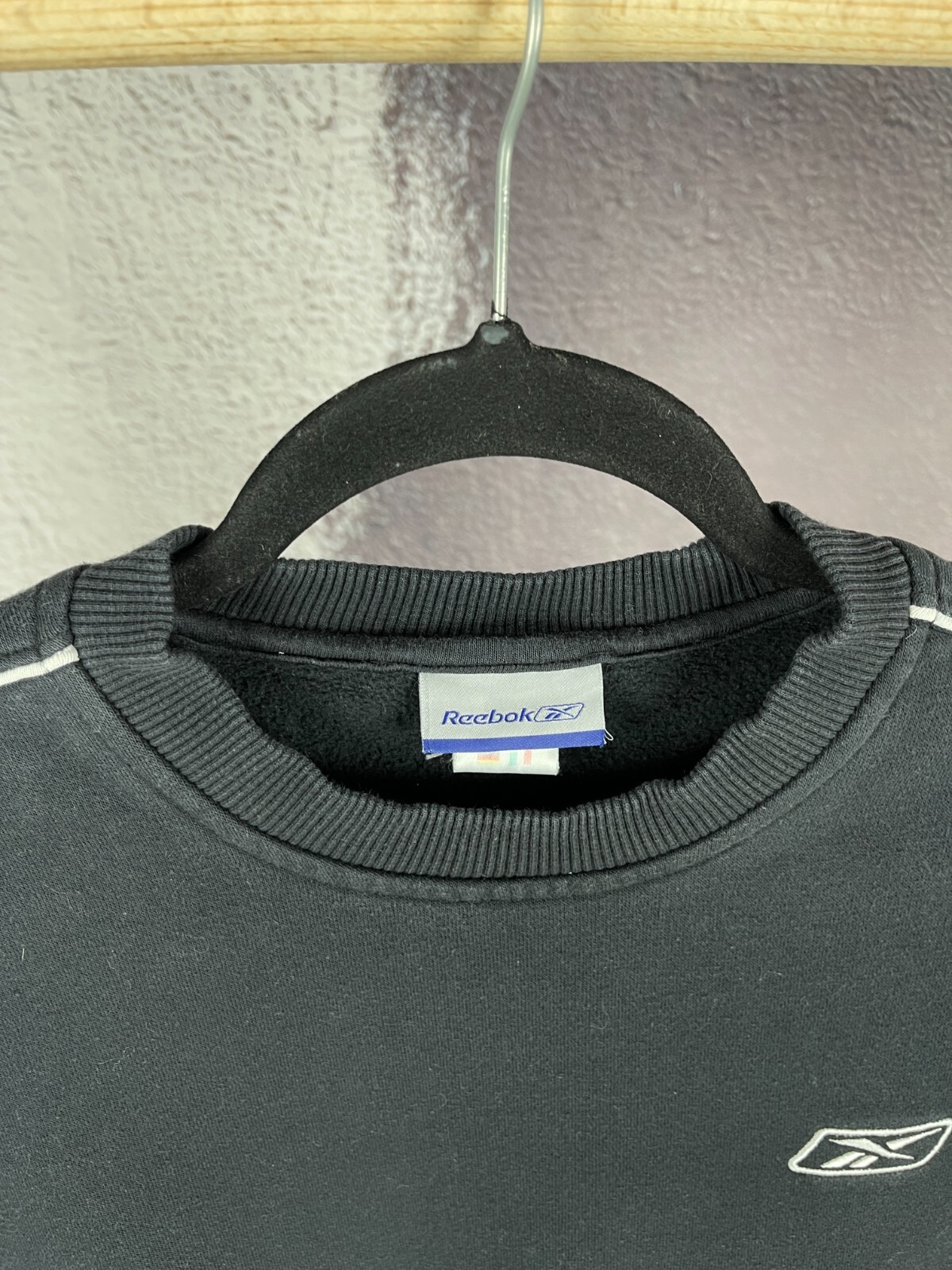 Reebok vintage black basic small logo sweatshirt - image 5