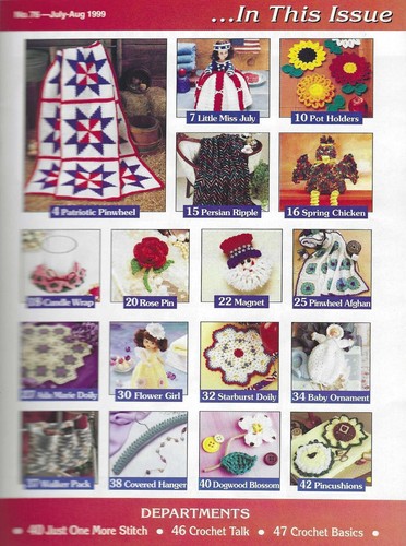 Hooked On Crochet! Magazine ~ July-Aug 1999 Number 76 - Picture 2 of 2