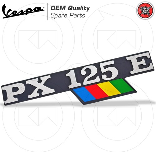 TARGHETTA FREGIO STEMMA SCRITTA LATERALE PIAGGIO VESPA PX 125 E ARCOBALENO - Imagen 1 de 2