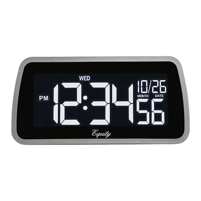 30451 Equity by La Crosse Color-Changing LCD Display Digital Alarm Clock