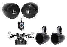 2 Kicker KMTES Marine Wakeboard Tower Enclosures Powersports Handlebar Speakers