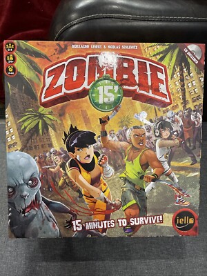 Zombie 15' Board Game Minutes to Survive Game Puzzle Adventure IELLO 2014 NM
