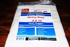 4 Pak Canvas Drop Cloth / Runner / 4 X 12 / Professional / Heavy Duty / 10 Oz.