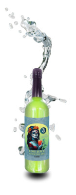 CASE of [4]  7 SINS 1 Liter Bottle Lime Juice Mixer by Colonial Shrubs