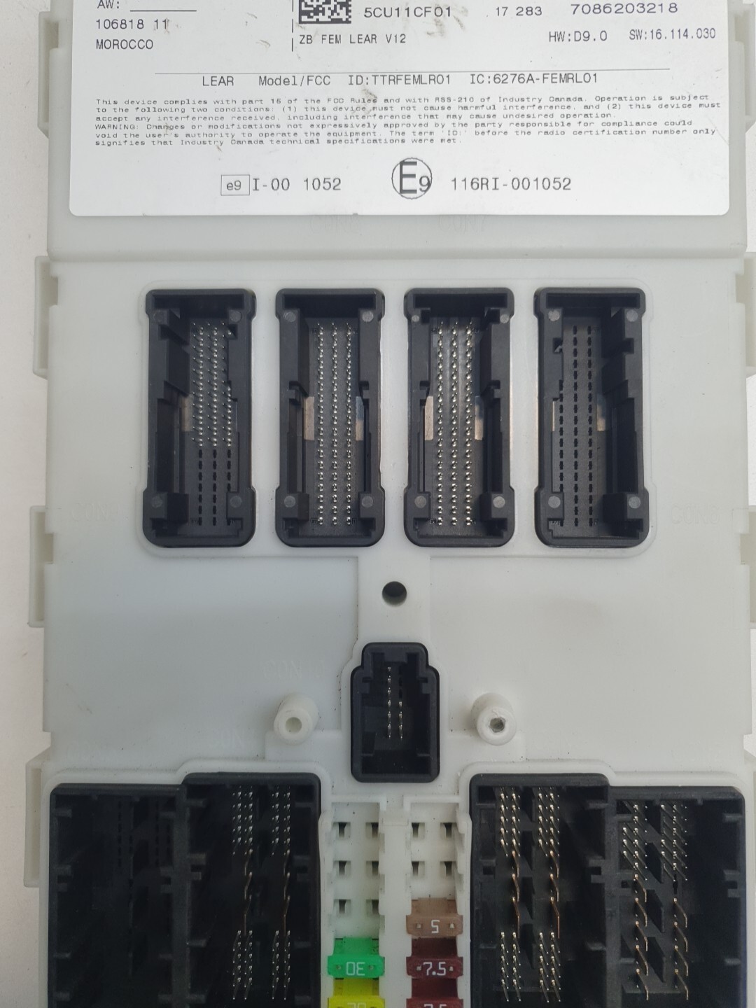 BMW F30 3 Series ECU FEM Lear ZB BCM Body Control Module 8707676  