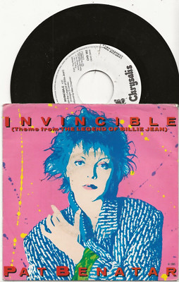 PAT BENATAR INVINCIBLE VERY RARE ITALY PROMO SINGLE FROM 1985