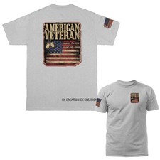 American Veteran Military Patriotic US Flag Graphic T-shirt