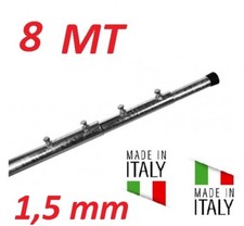 PALO TELESCOPICO PESANTE ANTENNA 8 METRI 4 X 2 METRI DA 1,5 MM ZINCATO A FUOCO M