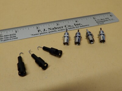 Tektronix 206-0114-00  Hooked Probe Tips (3) Plus Turret Solder Probe Tips (4)