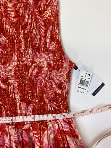 RIP CURL DAYDRIFT Maxi Dress In Red Pink Fern Viscose Women’s Size XS - Picture 8 of 10
