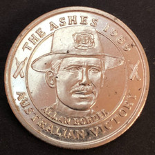 1989 The Ashes Aussie Victory The Sunday Herald Commemorative Medal ALLAN BORDER