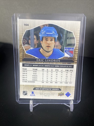23-24 2023-24 UD Artifacts Eric Lindros WOOD #164-Rangers - Picture 2 of 2