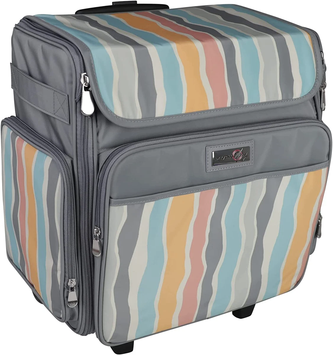 Papercraft Tote with Wheels for Scrapbook Art Storage Organizer