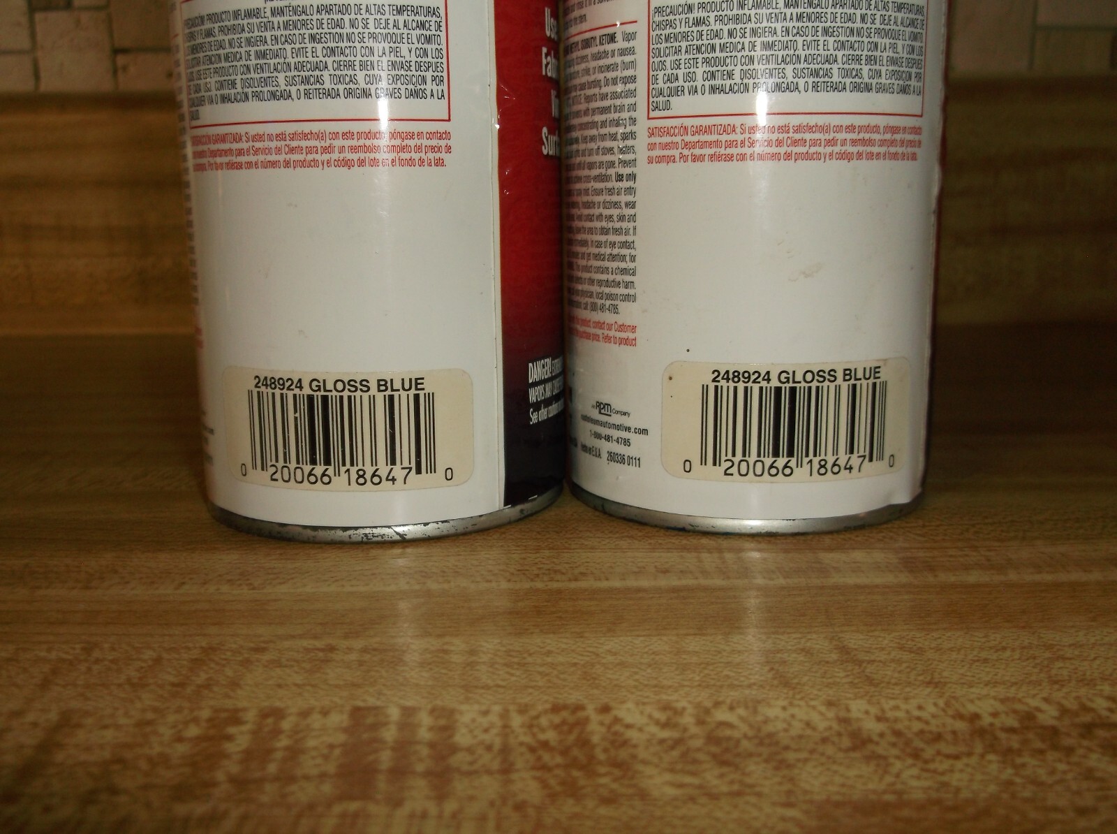 2 Rustoleum Vinyl and Fabric Coating Spray Paint Gloss Blue 11 oz