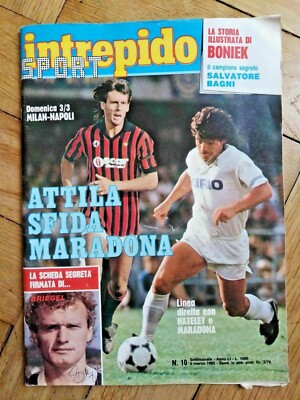 INTREPID N.10 - MARCH 5, 1985 - ATTILA MARADONA CHALLENGE - MARK HATELEY S BONIEK 