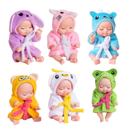 Simulation Dolls Toys Mini Sleeping Baby Series Doll For Kids Girl gifts *1-6PCS