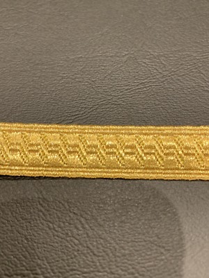 Braid Gold mylar BNS 13mm Rank marking Lace Trim R230