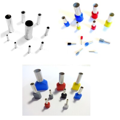 Aderendhülsen ISOLIERT, TWIN & UNISOLIERT 0,50- 50 mm² Kabelhülsen 10-1000ST.