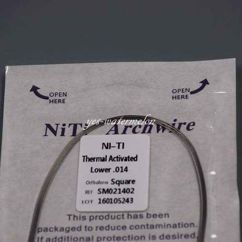 100 Set Filo Arco Niti Rotondo Ortodontico Termico Attivato Dentale 12~20 U/L - Foto 4 di 12