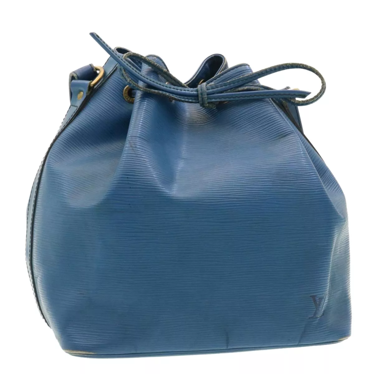 Louis Vuitton Petit Noe Shoulder Bag Handbag Blue EPI Leather M44105 - VERY  GOOD